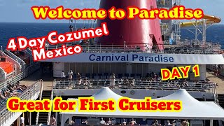 Carnival Paradise/Tampa Fl/Day 1 Embarkation Lunch, Sail Away Party/Dinner/April 2024