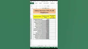 #shorts|Salary Increment |YouTube Shorts| ytshorts |viral |Excel tips| Excel| |JKTUTORIALS