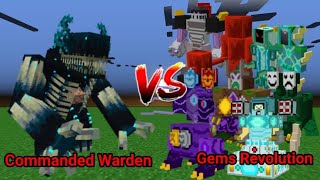 Commanded Warden vs Gems Revolution Bosses | Minecraft Mob Battle