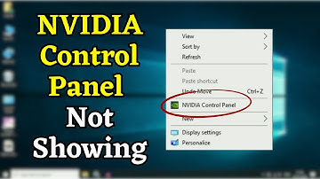 NVIDIA Control Panel Not Showing or Missing in Windows 10/11