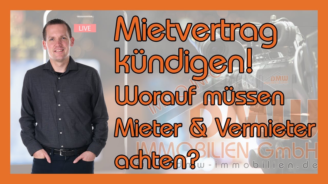 Mietvertrag kündigen, worauf müssen Mieter & Vermieter achten? immoinfo 25 YouTube