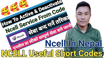 Ncell Useful Short Codes || How To Active & Deactivate Service From Code || Ncell In Nepal