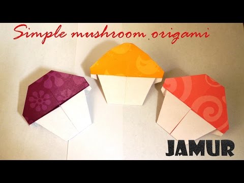Cara Membuat Origami Jamur Simple Origami Mushroom Tutorial Youtube