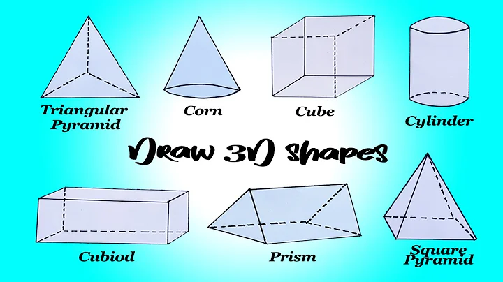 How to Draw 3D Shapes step by step -Easy Beginners Tutorial
