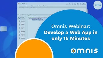 Omnis Webinar: Develop a Web App in only 15 Minutes