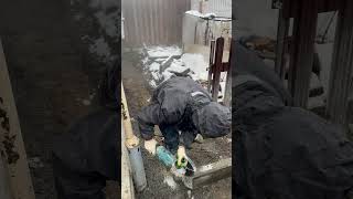 How to Install a Curb at 45° 🔹  #construction #diy #works #satisfying