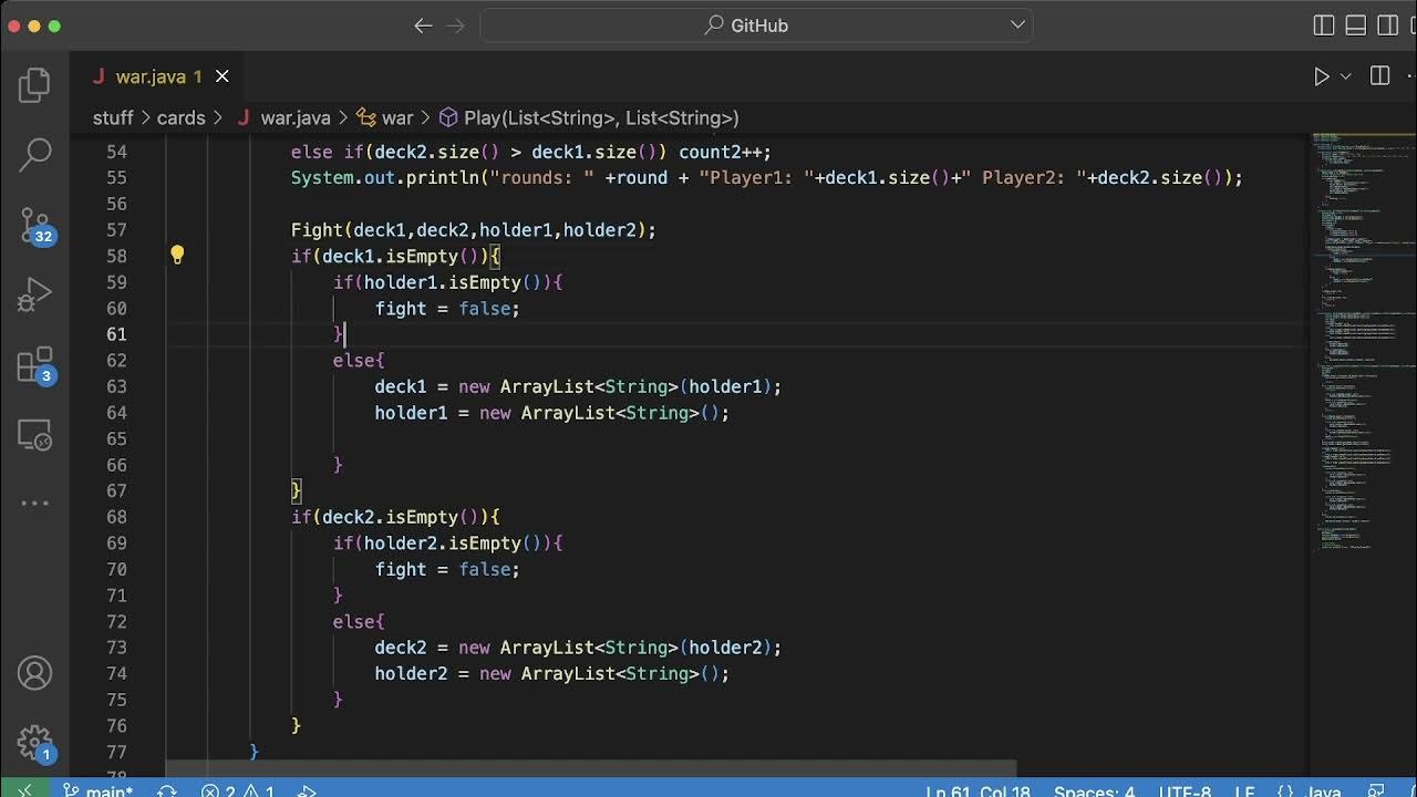 War card game java YouTube