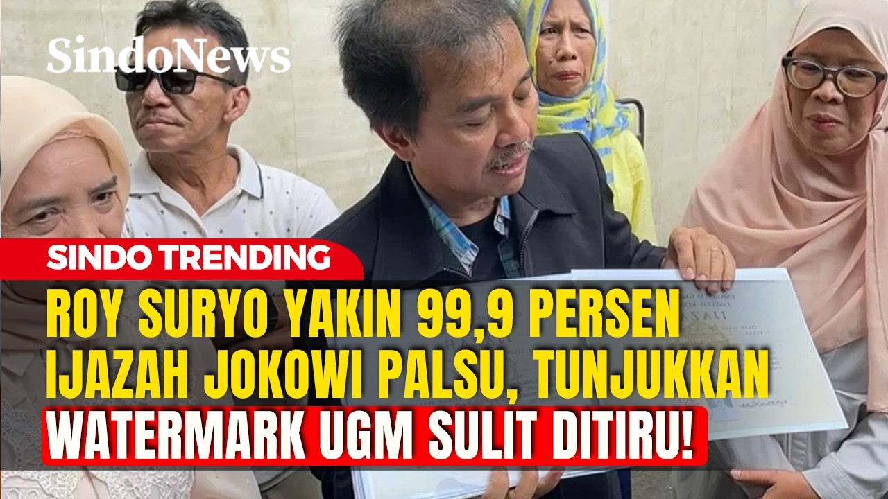 Roy Suryo Yakin 99,9 Persen Ijazah Jokowi Palsu, Tunjukkan Watermark UGM Sulit Ditiru|Sindo Trending