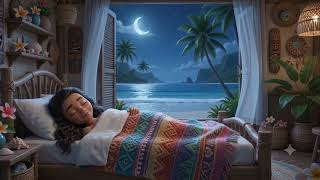 Moana Island Night Sleep Ambience 🌙 Cozy Tropical Beach Cottage | Relaxing Ocean Sounds screenshot 5