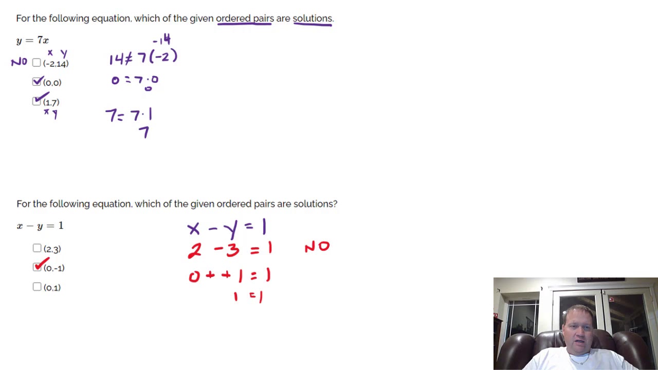 Is the ordered pair a solution