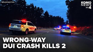 Two killed in wrong-way crash on Washington highway, driver arrested for DUI homicide