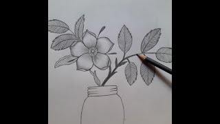 Awesome flower art step by step for beginners. Sketch flower. #pencilart #flowers #sketch