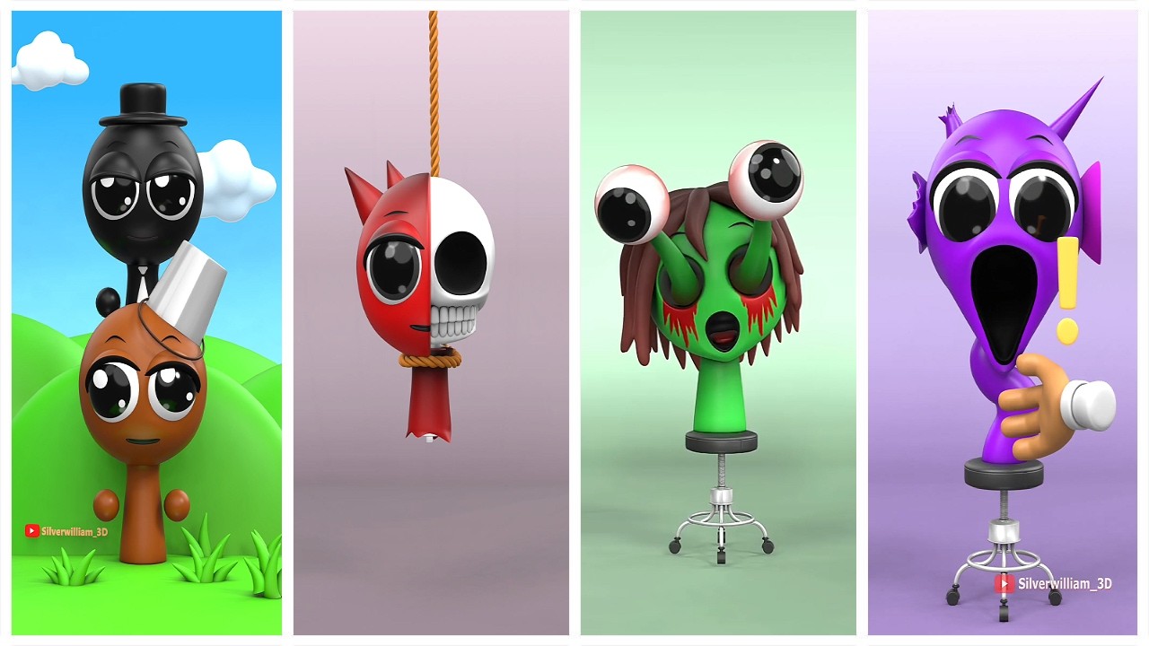 Sprunki Characters Compilation 🔥 | Viral Cartoon Animation