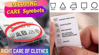 Garment Care symbols Explanation || How to Read Clothing Care Labels