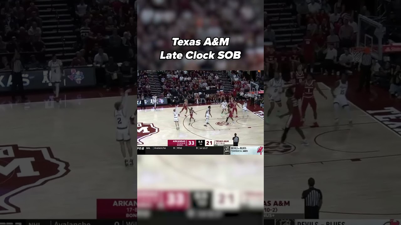 Texas A&M with a short clock side out 