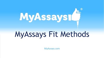 MyAssays Fit Methods