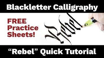 Blackletter Calligraphy Lettering Tutorial with Free Practice Sheet Download!