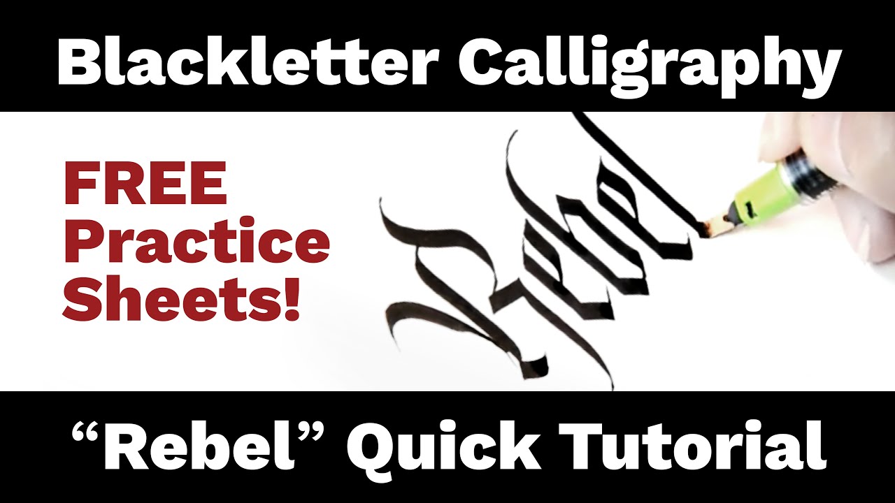 Printable Blackletter Calligraphy Paper for Legal Paper