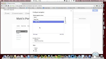 Google Sites: Adding Horizontal Navigation