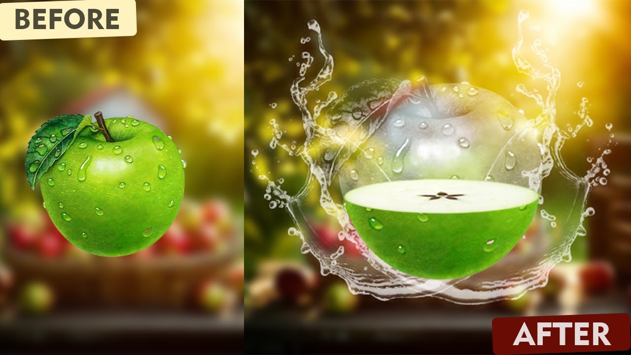 Transparent Apple Effect in Photoshop | 1 min tutorial #viral #youtube ...