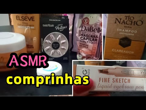 ASMR | cosméticos e maquiagem | Caseiro, shampoo, produtos que eu uso no meu cabelo, etc