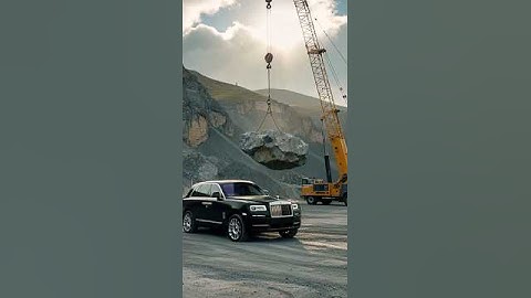 When AI Destroys a Rolls Royce with a Giant Rock 💥 | Unreal Scene! #Shorts