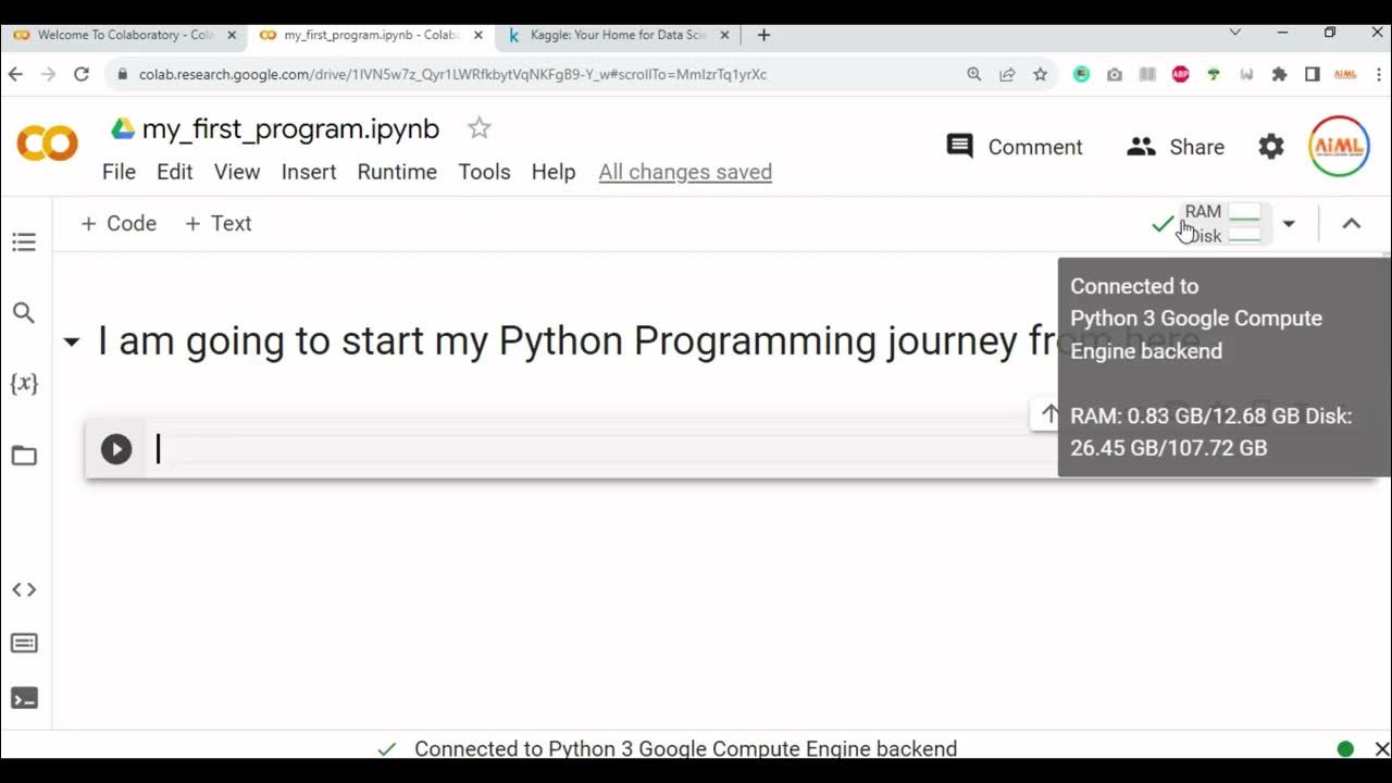 Lec 9 - Understanding the complete interface of Google Colab and what ...