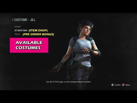 RE3 All Costumes and How to Unlock Costumes | Resident Evil 3 Remake (Jill & Carlos Outfits)