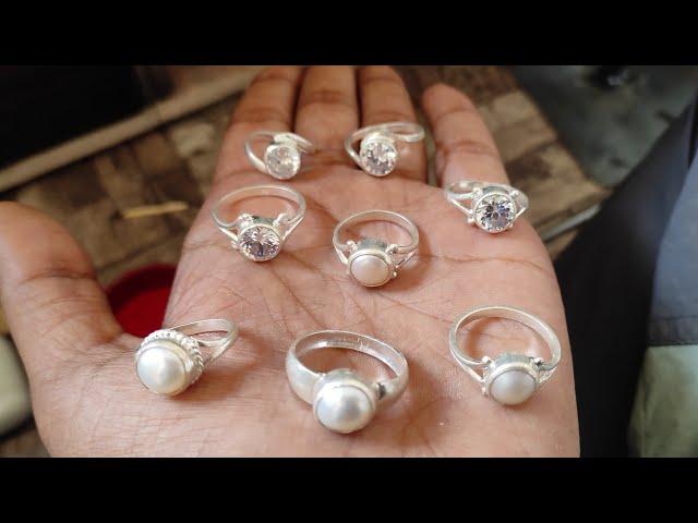 Silver Pearl Ring at Rs 55/gram | Modikhana | Jaipur | ID: 19674052530