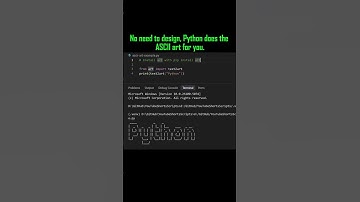 ASCII Art in Python 🎨🐍 #Python #PythonTips #ASCIIArt #PythonTricks #CodingShorts #LearnPython