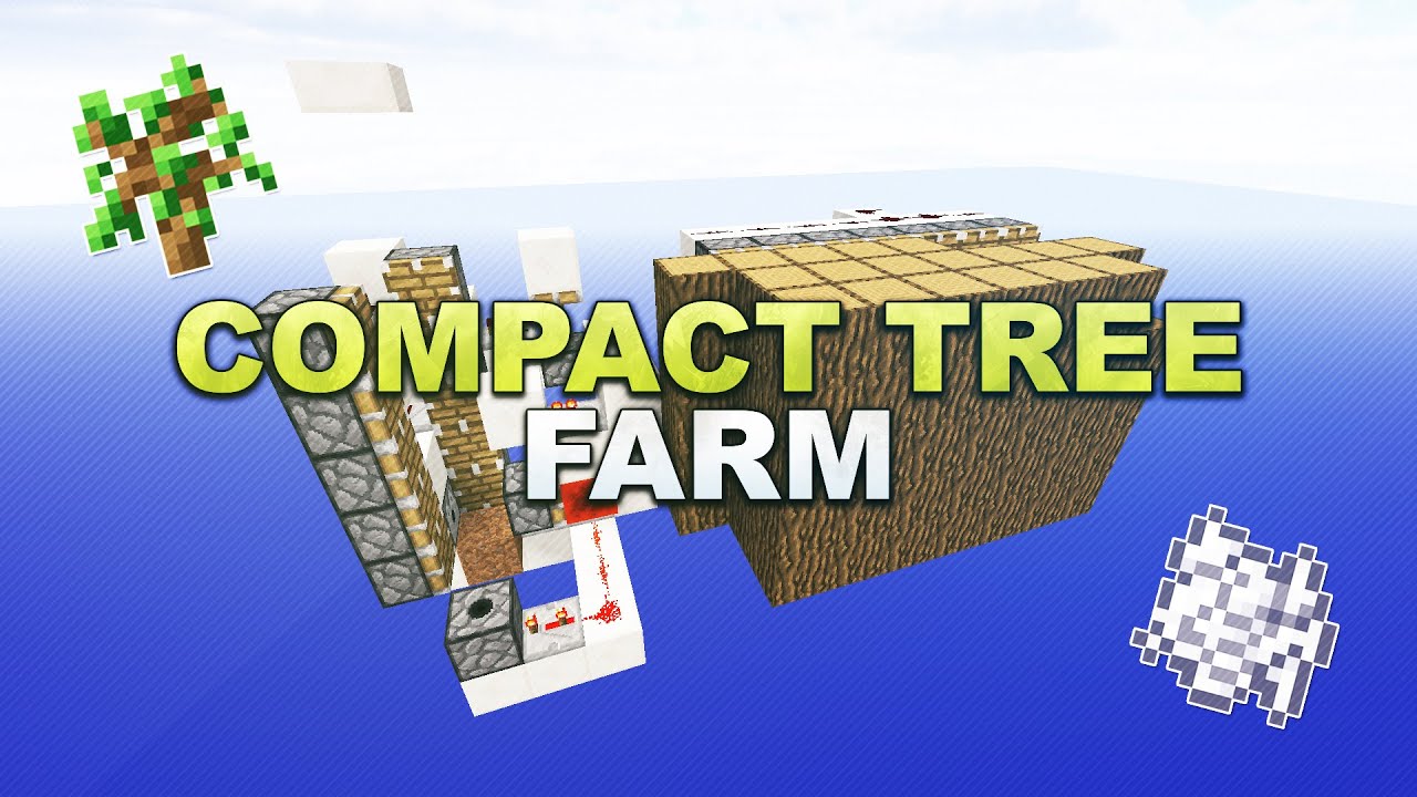 Minecraft - Automatic Compact Tree Farm // Baumfarm - Tutorial 1.13