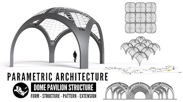 Parametric / Algorithmic Architecture - Dome Structure with openings and pattern subdivisions