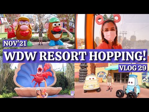 OUR FLORIDA HONEYMOON 2021 VLOG 29 | RESORT HOPPING! POP CENTURY, ART OF ANIMATION & CARIBBEAN BEACH