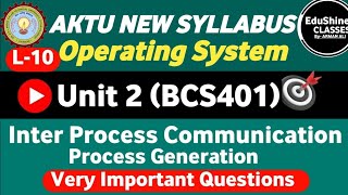 Inter Process Communication| Process Generation| L-10 | Unit-2| Operating system BCS401 Unit 2