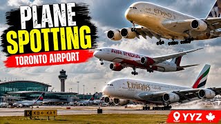 ✈️ Plane Spotting -Toronto Pearson Airport 🇨🇦 | Emirates / Etihad Airbus A380 / Air India Boeing 787