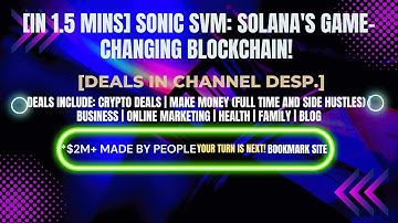 [In 1.5 mins] Sonic SVM: Solana