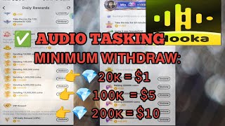HOOKA APP🪸 AUDIO TASKING NEED RECHARGE TO UNLOCK 🔓 NEW TASK HOST #earning   screenshot 4
