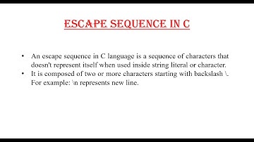 #14 Escape Sequence in C programing Language | beginners video tutorilas