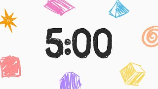 5 Minute Colorful Shapes Timer ⏰ | Fun Visual Countdown for Kids