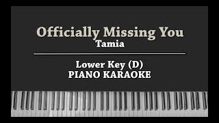 Miniatura de vídeo de "Officially Missing You (LOWER KEY PIANO KARAOKE) Tamia with Lyrics"