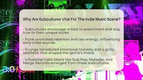 Why Are Subcultures Vital For The Indie Music Scene? - Alt Scene Guru