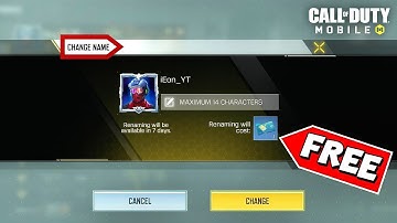 How to Change Name in COD Mobile for FREE 💯