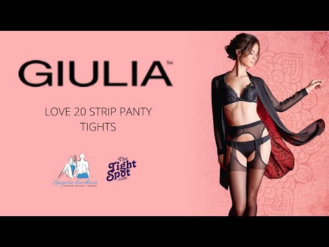 Giulia Love 20 Strip Panty Tights | Cut Out Suspender Tights