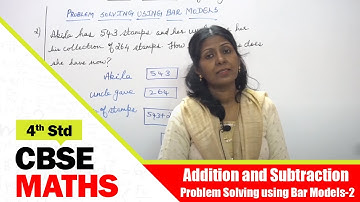 4th Std CBSE Maths Syllabus | 38 - Addition and Subtraction - Problem Solving using Bar Models-2
