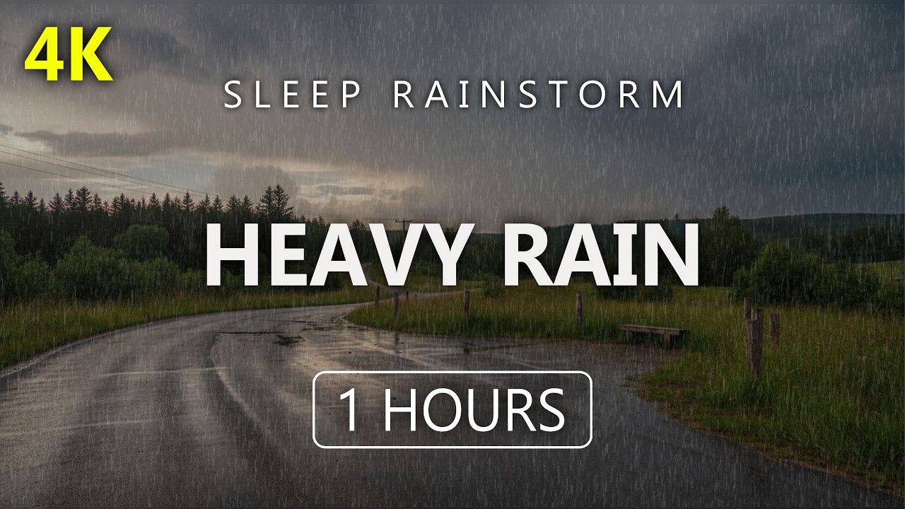 Fall Asleep Quickly with Heavy Rain on Trails & Meadows 🌧️🌾 | Deep Sleep Ambience
