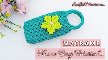 DIY | Macrame mini phone bag tutorial | Bolsa de macrame | how to make macrame bag | macrame purse