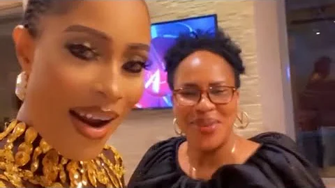 FAITHIA BALOGUN CELEBRATES BIRTHDAY WITH NOLLYWOOD ACTORS AT A PRIVATE DINNER