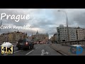 PRAGUE | Dancing House  after rain | 4K video | Driving in car POV