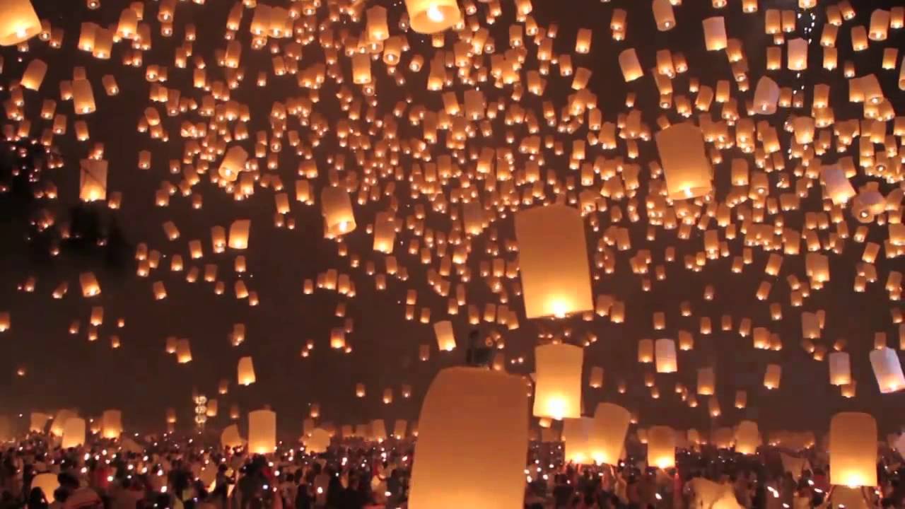activación Enjuiciar olvidadizo El ritual de las "linternas flotantes" en Tailandia - YouTube