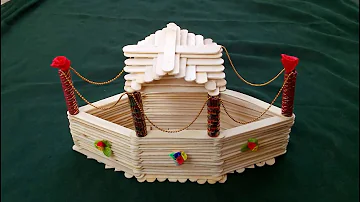 HOW TO MAKE BOAT  FROM POPSICLE STICKS \\ BOAT  FROM ICE CREAM STICKS